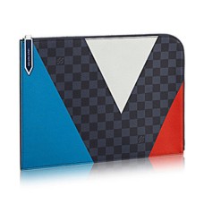 L Vuitton N41594 Pochette Jour GM Regatta Damier Cobalt Canvas