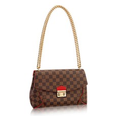 L Vuitton N41596 Caissa Clutch Shoulder Bag Damier Ebene Canvas