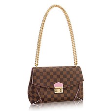 L Vuitton N41597 Caissa Clutch Shoulder Bag Damier Ebene Canvas