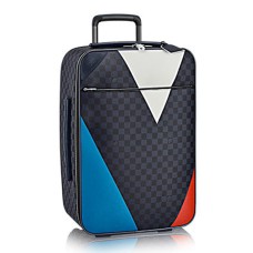 L Vuitton N41620 Pegase Legere 55 Rolling Luggage Damier Cobalt Canvas