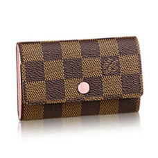 L Vuitton N41624 6 Key Holder Damier Ebene Canvas