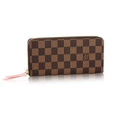 L Vuitton N41626 Clemence Wallet Damier Ebene Canvas