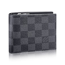 L Vuitton N41635 Amerigo Wallet Damier Graphite Canvas