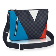 L Vuitton N41639 Mick PM Regatta Messenger Bag Damier Cobalt Canvas