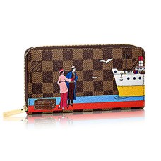 L Vuitton N41665 Zippy Wallet Damier Ebene Canvas L Vuitton N41665 Zippy Wallet Damier Ebene Canvas
