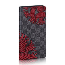 L Vuitton N41676 Brazza Wallet Damier Graphite Canvas