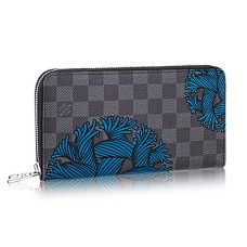 L Vuitton N41683 Zippy Organiser Damier Graphite Canvas