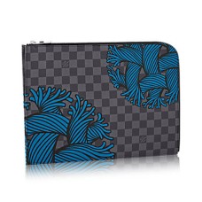 L Vuitton N41685 Pochette Jour GM Damier Graphite Canvas