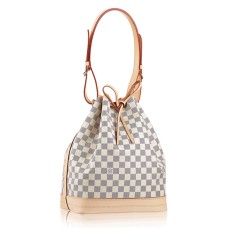 L Vuitton N42222 Noe Shoulder Bag Damier Azur Canvas