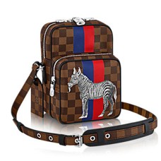 L Vuitton N42703 Amazone 22 Messenger Bag Damier Ebene Canvas