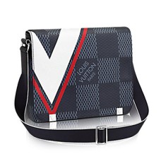 L Vuitton N44003 District PM Messenger Bag Damier Cobalt Canvas