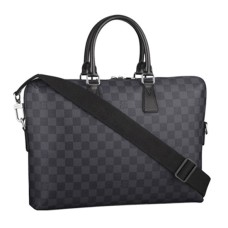 L Vuitton N48224 Porte Documents Jour Briefcase Damier Graphite Canvas