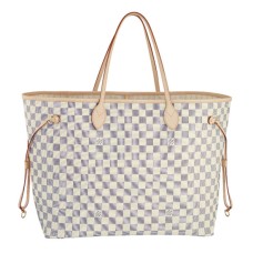 L Vuitton N51108 Neverfull GM Shoulder Bag Damier Azur Canvas L Vuitton N51108 Neverfull GM Shoulder Bag Damier Azur Canvas