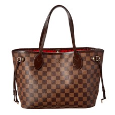 L Vuitton N51109 Neverfull PM Shoulder Bag Damier Ebene Canvas