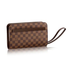 L Vuitton N51993 Saint Louis Clutch Damier Ebene Canvas