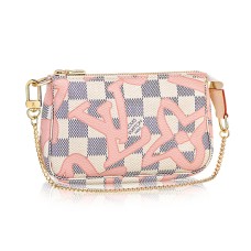 L Vuitton N60051 Mini Pochette Accessoires Damier Azur Canvas L Vuitton N60051 Mini Pochette Accessoires Damier Azur Canvas