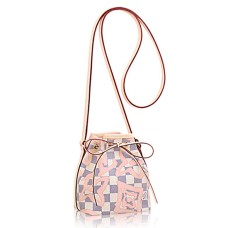 L Vuitton N60052 Nano Noe Shoulder Bag Damier Azur Canvas