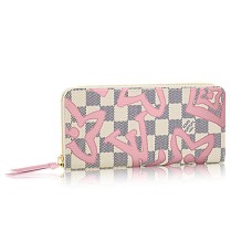 L Vuitton N60099 Clemence Wallet Damier Azur Canvas