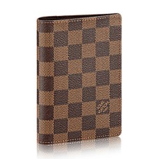L Vuitton N60189 Passport Cover Damier Ebene Canvas