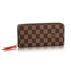 L Vuitton N60534 Clemence Wallet Damier Ebene Canvas L Vuitton N60534 Clemence Wallet Damier Ebene Canvas