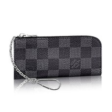 L Vuitton N61235 4 Key Holder Damier Graphite Canvas