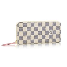 L Vuitton N61264 Clemence Wallet Damier Azur Canvas