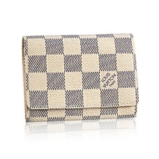 L Vuitton N61746 Business Card Holder Damier Azur Canvas