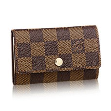 L Vuitton N62630 6 Key Holder Damier Ebene Canvas