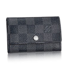 L Vuitton N62662 6 Key Holder Damier Graphite Canvas