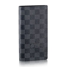 L Vuitton N62665 Brazza Wallet Damier Graphite Canvas L Vuitton N62665 Brazza Wallet Damier Graphite Canvas