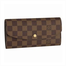 L Vuitton N63019 Emilie Wallet Damier Ebene Canvas L Vuitton N63019 Emilie Wallet Damier Ebene Canvas