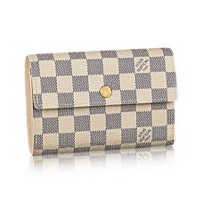 L Vuitton N63068 Alexandra Wallet Damier Azur Canvas