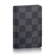 L Vuitton N63143 Pocket Organizer Damier Graphite Canvas