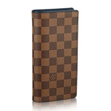 L Vuitton N63168 Brazza Wallet Damier Ebene Canvas L Vuitton N63168 Brazza Wallet Damier Ebene Canvas