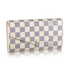 L Vuitton N63208 Sarah Wallet Damier Azur Canvas