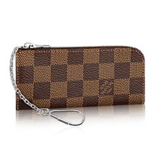 L Vuitton N63286 4 Key Holder Damier Ebene Canvas L Vuitton N63286 4 Key Holder Damier Ebene Canvas