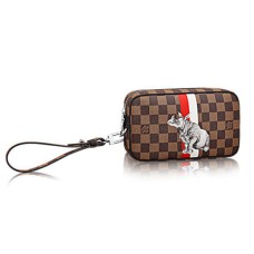 L Vuitton N63350 Pochette Volga Damier Ebene Canvas