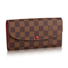 L Vuitton N63544 Emilie Wallet Damier Ebene Canvas