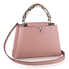 L Vuitton N92801 Capucines PM Tote Bag Taurillon Leather