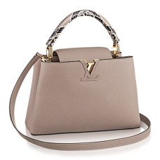 L Vuitton N92802 Capucines PM Tote Bag Taurillon Leather